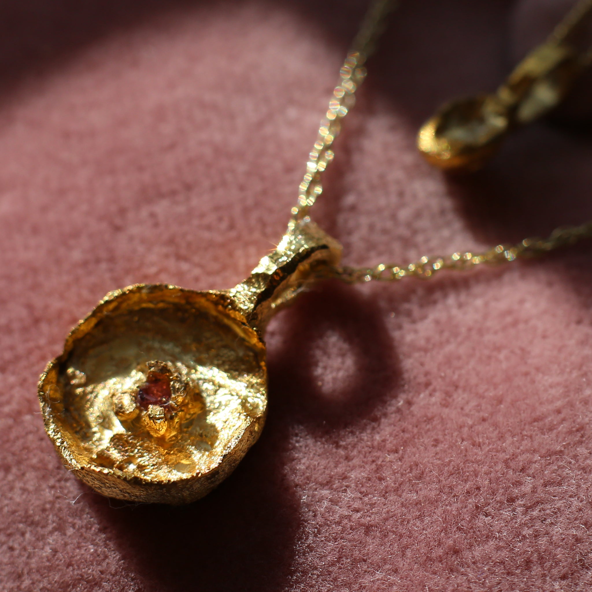 The Circulus Sunken Pink Tourmaline Amulet